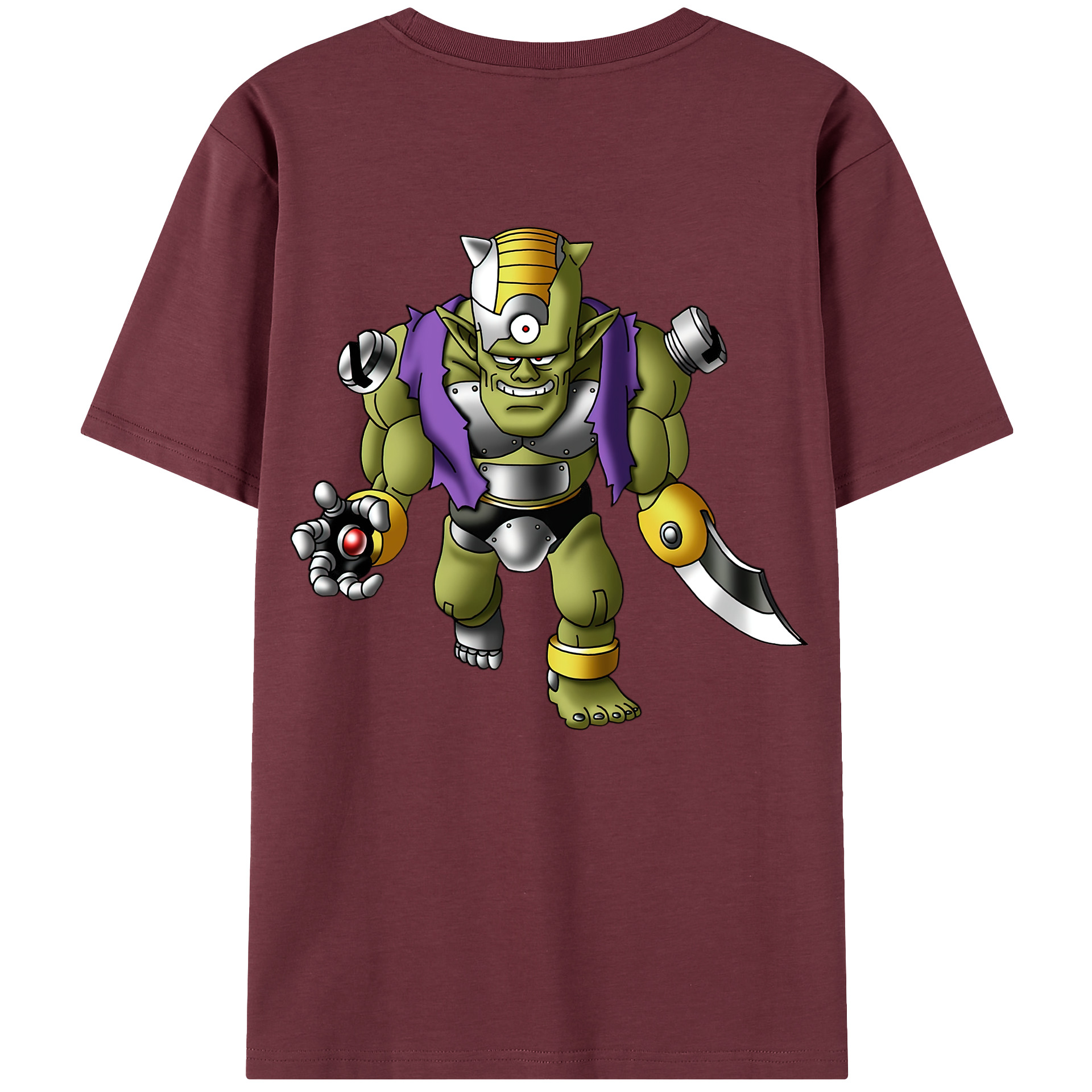 （画像用） ドラゴンクエスト Doragon Kuesuto Dragon Quest 綿100％半袖Tシャツ（背面プリント）